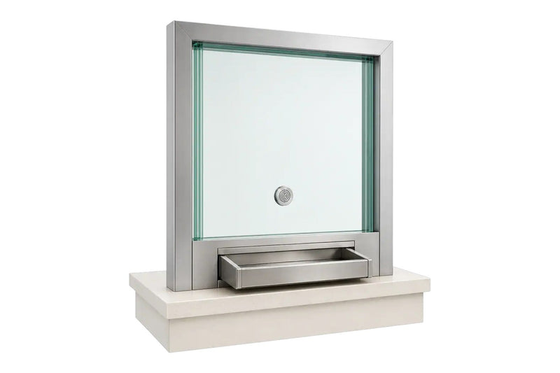 Action Bullet Resistant transaction window with deal tray