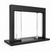 Dark Bronze Baffled Transaction Window with Base and Deal Tray