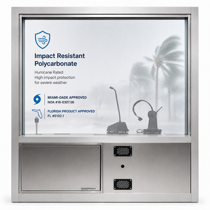 Ready Access 603 Transaction Window with Integrated Drawer and Intercom - 47-1/2" W x 50-3/4" H