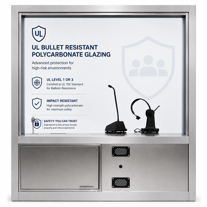 Ready Access 603 Transaction Window with Integrated Drawer and Intercom - 47-1/2" W x 50-3/4" H