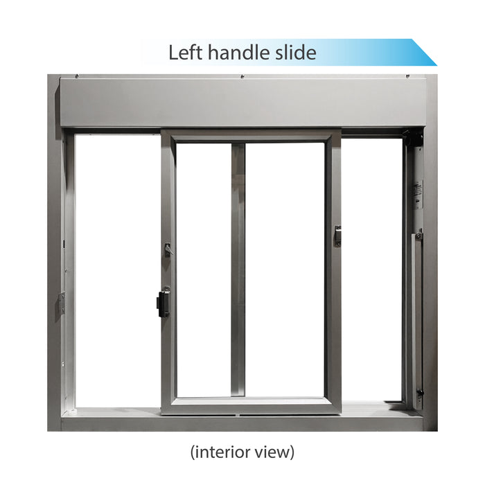 Clear 275-SC Ready Access Self Closing Drive-Thru Slider Window Left Hand Slide