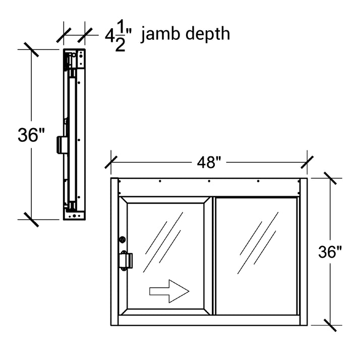 Drive-thru slider window dimensions