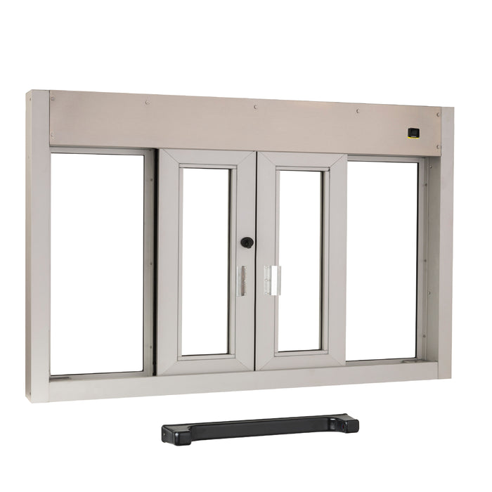 BP-7236E / BP-7241E Bi-Parting drive thru window Quikserv Covenant Security Clear Anodized Aluminum