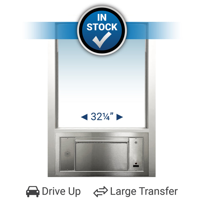 PCJ-130 Large Transfer Drive-thru Transaction Station | 32-1/4" (W) x 49-1/4" (H) | CSE-QS-TS-713S-Mini