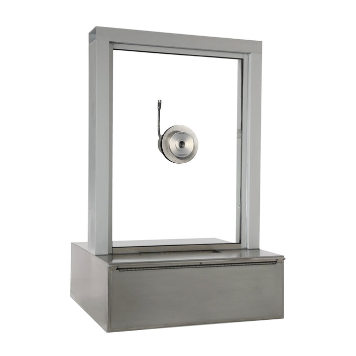 STOCK | CSE-QS-TS-PD | Ticket Window With Pizza Drawer Transaction Station | Clear Anodized 1/4" Tempered