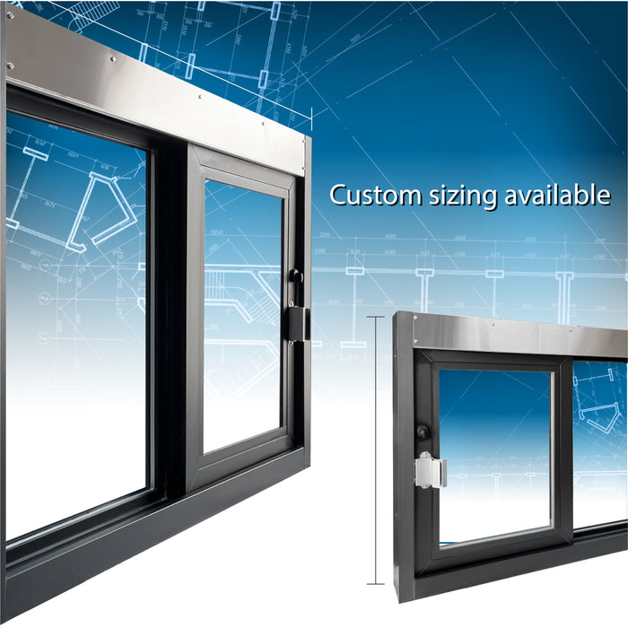 Quikserv self-closing drive thru for service window, SC-4030, SC-3030, Covenant Security Equipment