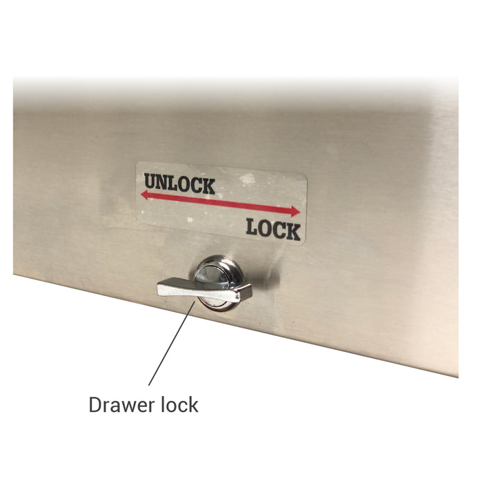 transaction drawer amplified speak thru station lock