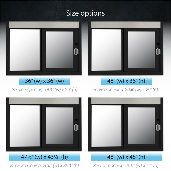 Quikserv self-closing drive thru for service window, SC-4030, SC-3030, Covenant Security Equipment