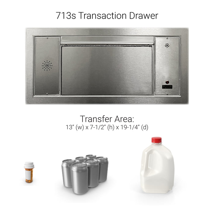 PCJ-130 Large Transfer Drive-thru Transaction Station | 32-1/4" (W) x 49-1/4" (H) | CSE-QS-TS-713S-Mini