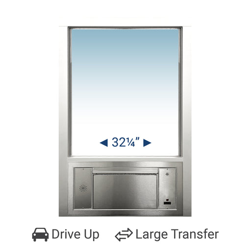 PCJ-130 Large Transfer Drive-thru Transaction Station | 32-1/4" (W) x 49-1/4" (H) | CSE-QS-TS-713S-Mini