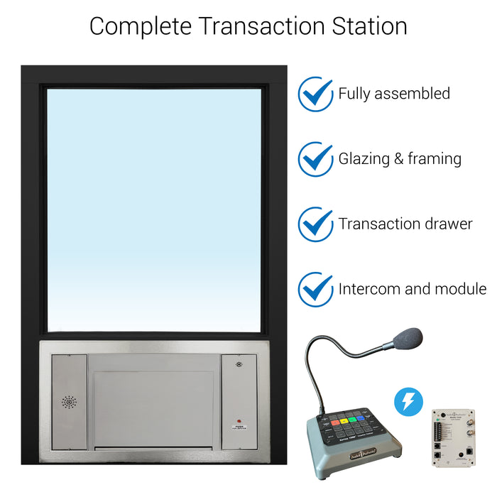 extra large security transaction station quikserv covenant security equipment