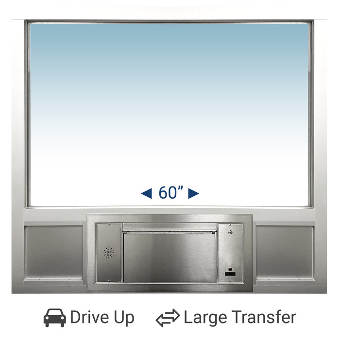 Large Transfer Pharmacy Drive-thru Package | 60" (W) x 53-1/2" (H) | Quikserv PCJ-130