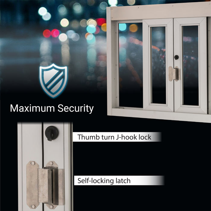 Quikserv Bi-parting Self Closing Drive Thru Window |  | Multiple Sizes