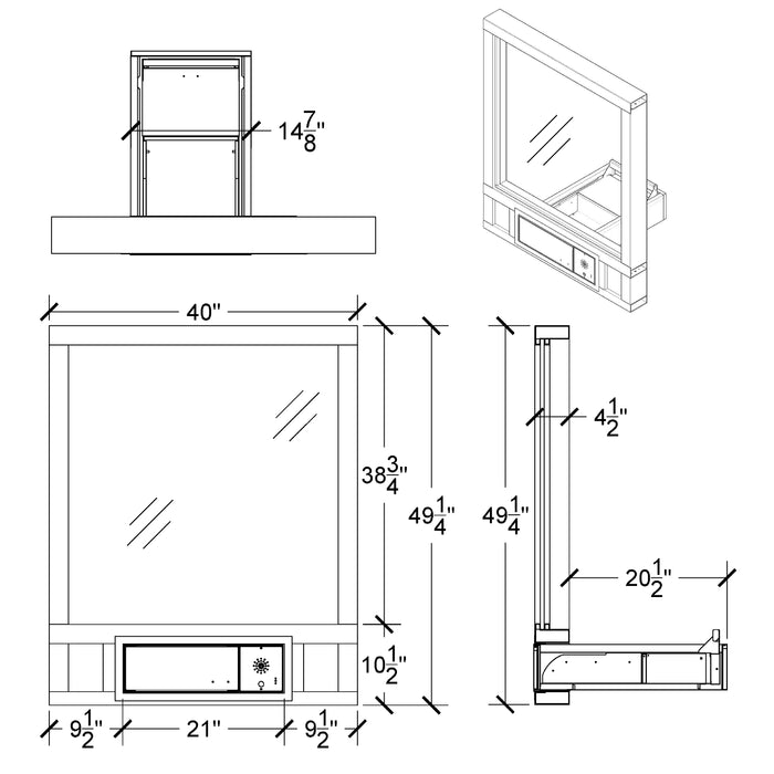 Medium Transfer Drive-thru Transaction Window Station | 40" (W) x 49-1/4" (H) | CSE-QS-TS-619S-Mid