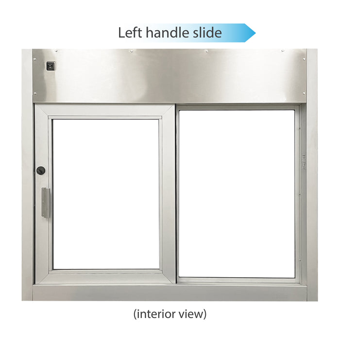 Quikserv 9613-BL, 9614-BR, 9615-CL, 9616-CR automatic electric drive thru slider window Covenant Security Equipment